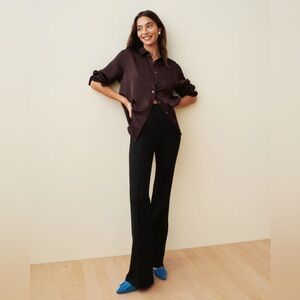 SPANX PerfectFit Ponte Flare Pants XL Petite Black Sculpting Workwear Chic